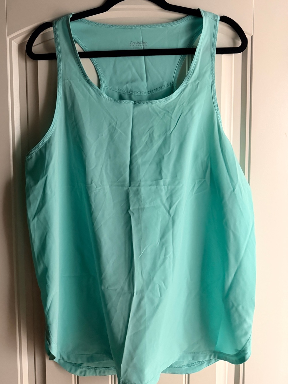 Calvin Klein Aqua Tank Top Racerback Performance Style